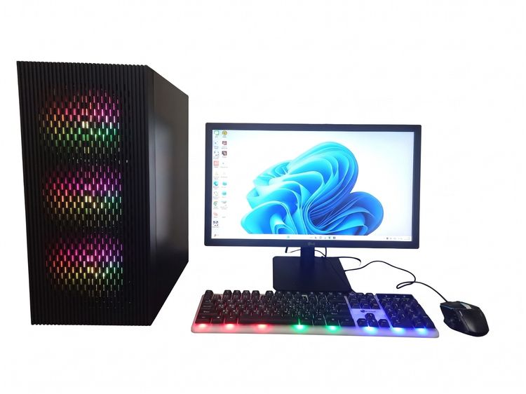 Intel ใช่ HDMI วินโดว์ 8 กิกะไบต์ 🖥️ คอมพิวเตอร์ชุด CORE i5 Gen7 7400 ASRock H110M-DVS VGA GT 1030 2GB RAM DDR4 8GB SSD 240 GB HDD 1TB  