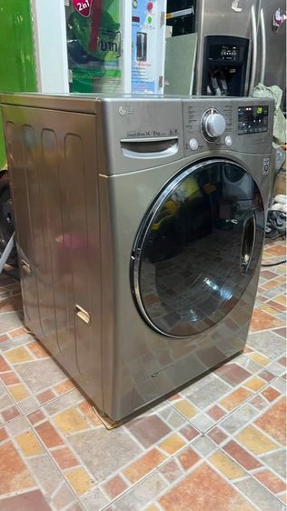 เครื่องซักผ้าฝาหน้า LG 14อบเเห้ง8kgมือสองพร้อมใช้งานได้ปกคิ รูปที่ 2
