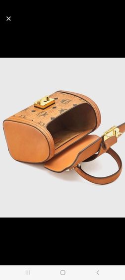 MCM Tracy Visetos Satchel Cognac รูปที่ 6