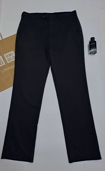 กางเกงสแลคขายาวสีดำ เอวมีหู แบรนด์ Uniqlo‼️ รูปที่ 3