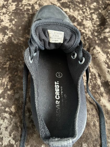 รองเท้าผ้าใบ Cedar Crest (Japan) สีดำล้วน ไซส์ 38 EU พื้นเต็มกริ๊บ รูปที่ 7