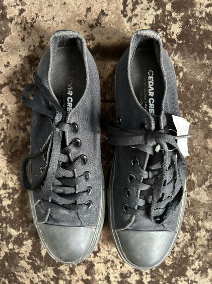 รองเท้าผ้าใบ Cedar Crest (Japan) สีดำล้วน ไซส์ 38 EU พื้นเต็มกริ๊บ รูปที่ 3