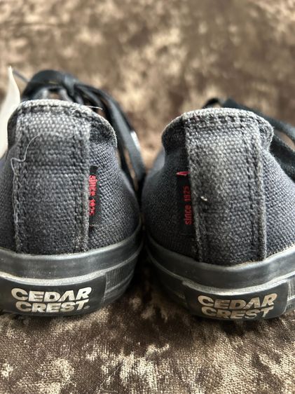 รองเท้าผ้าใบ Cedar Crest (Japan) สีดำล้วน ไซส์ 38 EU พื้นเต็มกริ๊บ รูปที่ 5