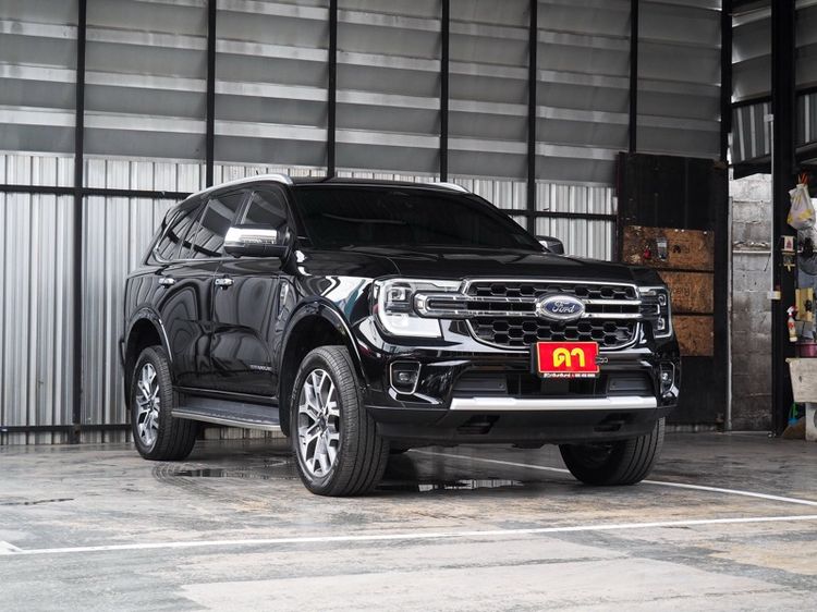 Ford Everest 2023 2.0 Bi-Turbo Titanium+ 4WD Utility-car ดีเซล ไม่ติดแก๊ส เกียร์อัตโนมัติ ดำ รูปที่ 3