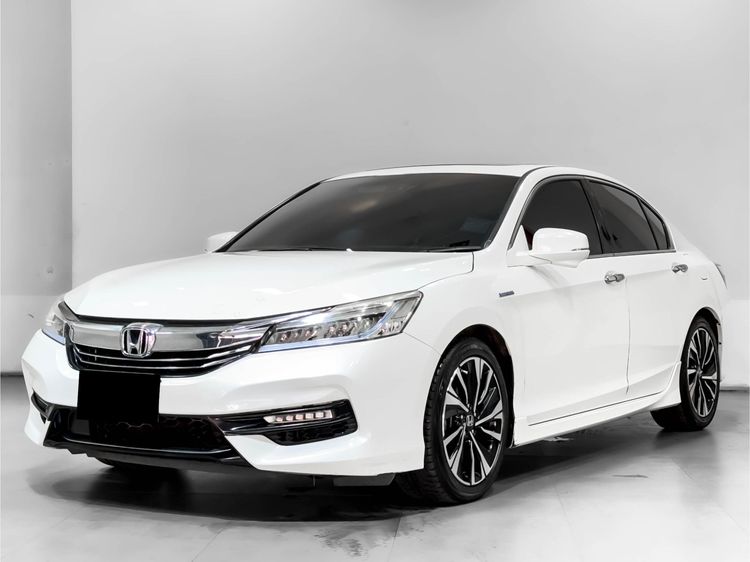 Honda Accord 2016 2.0 Hybrid Tech Sedan เบนซิน ไม่ติดแก๊ส เกียร์อัตโนมัติ ขาว