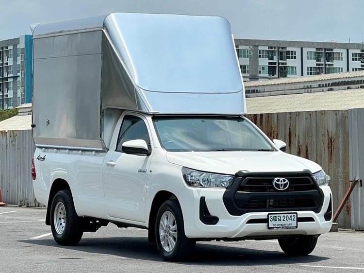 Toyota Hilux Revo 2021 2.4 Entry Pickup ดีเซล ไม่ติดแก๊ส เกียร์ธรรมดา ขาว รูปที่ 2