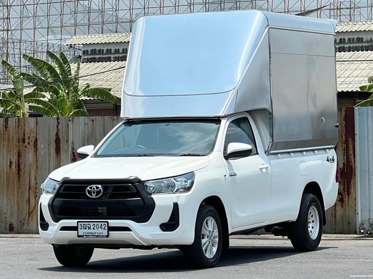 Toyota Hilux Revo 2021 2.4 Entry Pickup ดีเซล ไม่ติดแก๊ส เกียร์ธรรมดา ขาว
