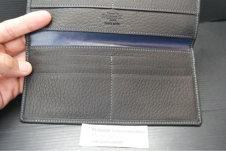 กระเป๋าสตางค์ใบยาว แบรนด์ Elegance หนัง Lamb สภาพเหมือนใหม่ 390บาท รูปที่ 6