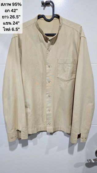 อื่นๆ แขนยาว ขายเสื้อเชิ้ตคลุม MUJI สีครีม Size M อก 42 นิ้ว