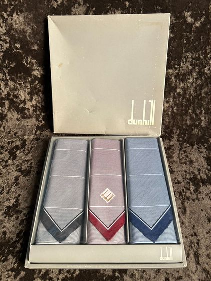 เซตผ้าเช็ดหน้าวินเทจ Dunhill (ดันฮิลล์) งานกล่องสุดหรู
