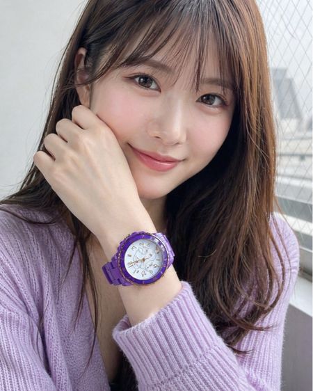 ม่วง นาฬิกาข้อมือผู้หญิง แบรนด์ Tommy Hilfiger