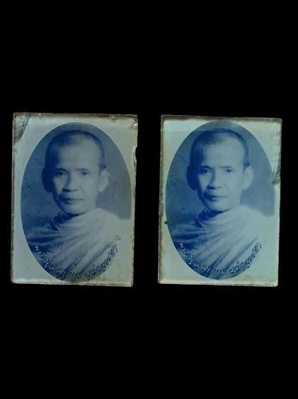 รูปถ่ายกระจก2หน้า หลวงพ่อสว่าง (พระวิบูลวชิรธรรม) วัดท่าพุทรา จ.กำแพงเพชร รูปที่ 2
