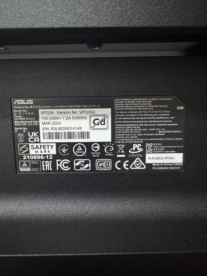 ASUS VP32AQ Monitor for sale, 31.5″ Resolution 2560×1440 (2K) รูปที่ 2