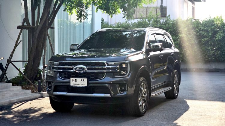 Ford Everest 2023 2.0 Titanium Plus 4WD Utility-car เบนซิน ไม่ติดแก๊ส เกียร์อัตโนมัติ เทา รูปที่ 3