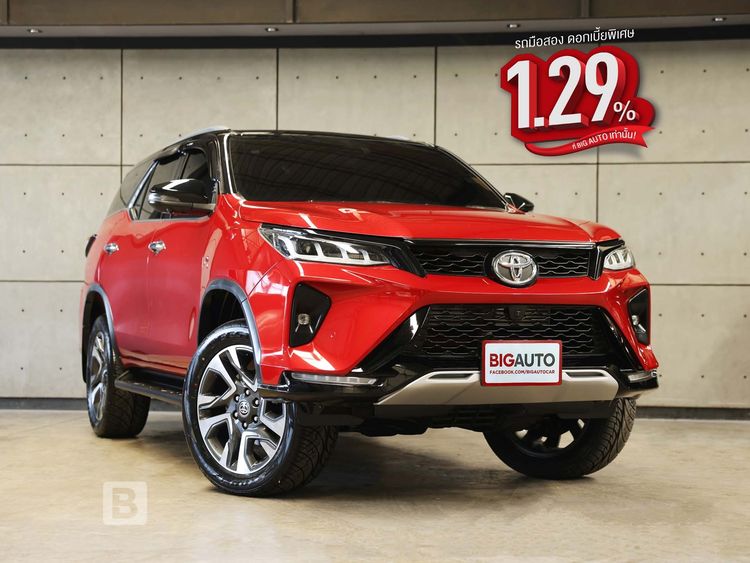 Toyota Fortuner 2021 2.4 Legender Black Top 4WD Utility-car ดีเซล ไม่ติดแก๊ส เกียร์อัตโนมัติ แดง