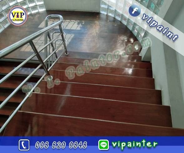 รับติดตั้งบันได ช่างติดบันได ขัดบันไดไม้จริง ทำสีบันได เก่า ใหม่  รูปที่ 18