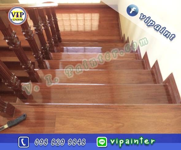 รับติดตั้งบันได ช่างติดบันได ขัดบันไดไม้จริง ทำสีบันได เก่า ใหม่  รูปที่ 16
