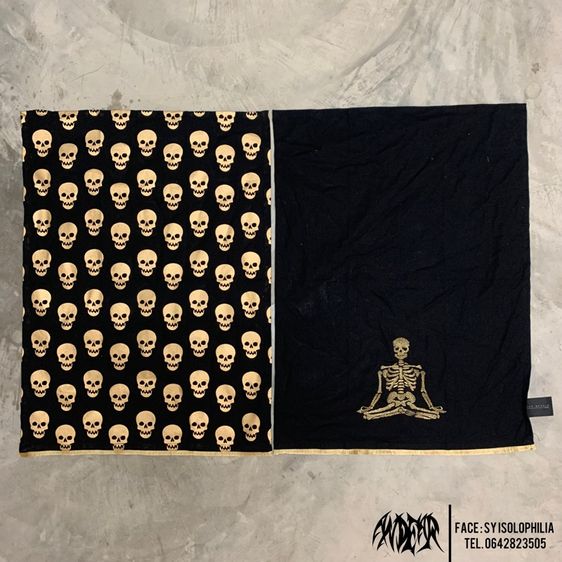 พรมและเสื่อ 💀 ผ้าอเนกประสงค์แต่งบ้าน ลาย Skull Yoga Skeleton