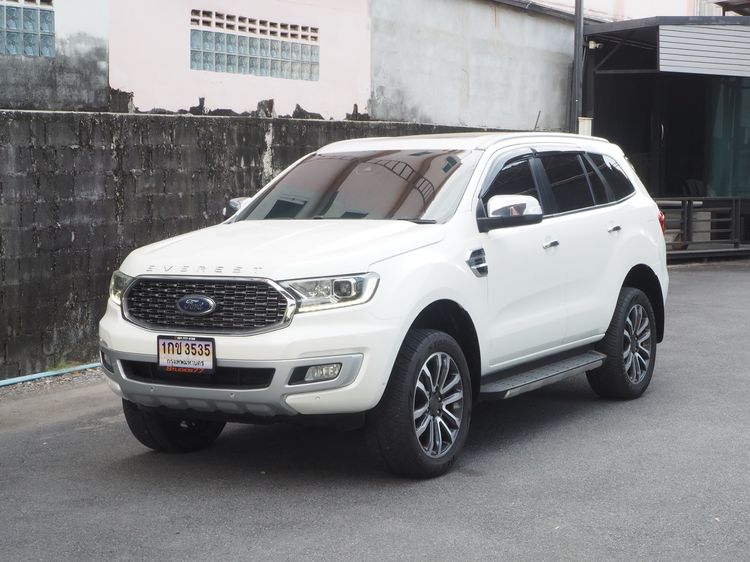Ford Everest 2021 2.0 Bi-Turbo Titanium+ 4WD Utility-car ดีเซล ไม่ติดแก๊ส เกียร์อัตโนมัติ ขาว รูปที่ 2