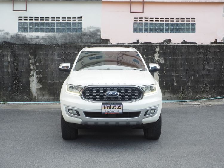 Ford Everest 2021 2.0 Bi-Turbo Titanium+ 4WD Utility-car ดีเซล ไม่ติดแก๊ส เกียร์อัตโนมัติ ขาว รูปที่ 3