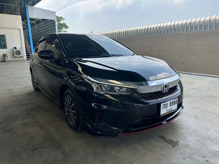 Honda City 2021 1.0 SV Sedan เบนซิน ไม่ติดแก๊ส เกียร์อัตโนมัติ ดำ รูปที่ 3