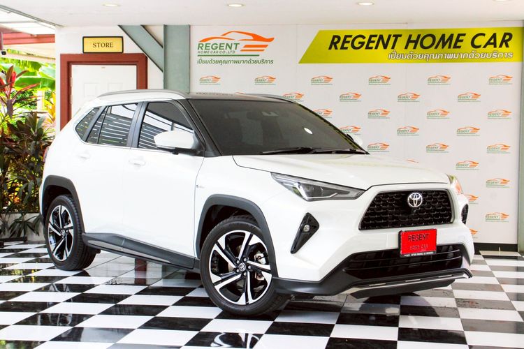 รถ Toyota Yaris Cross 1.5 HEV Premium Luxury สี ขาว