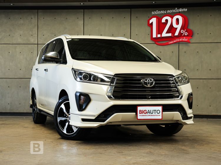 Toyota Innova 2022 2.8 Crysta Premium Utility-car ดีเซล ไม่ติดแก๊ส เกียร์อัตโนมัติ ขาว