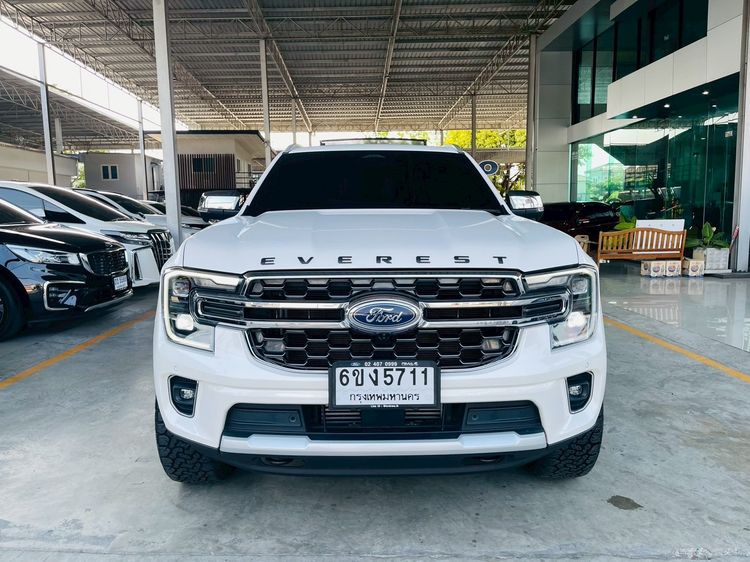 Ford Everest 2023 2.0 Titanium Plus 4WD Utility-car ดีเซล ไม่ติดแก๊ส เกียร์อัตโนมัติ ขาว รูปที่ 3