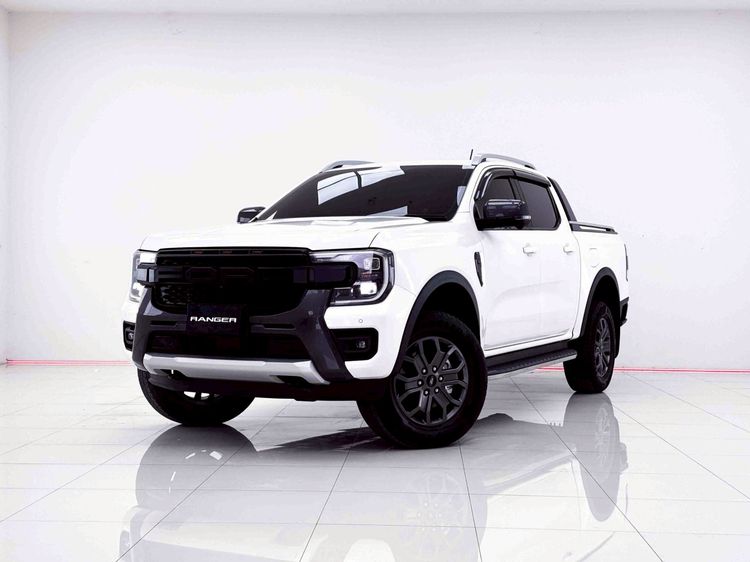Ford Ranger 2023 2.0 Turbo Hi-Rider Wildtrak Pickup ดีเซล ไม่ติดแก๊ส เกียร์อัตโนมัติ ขาว