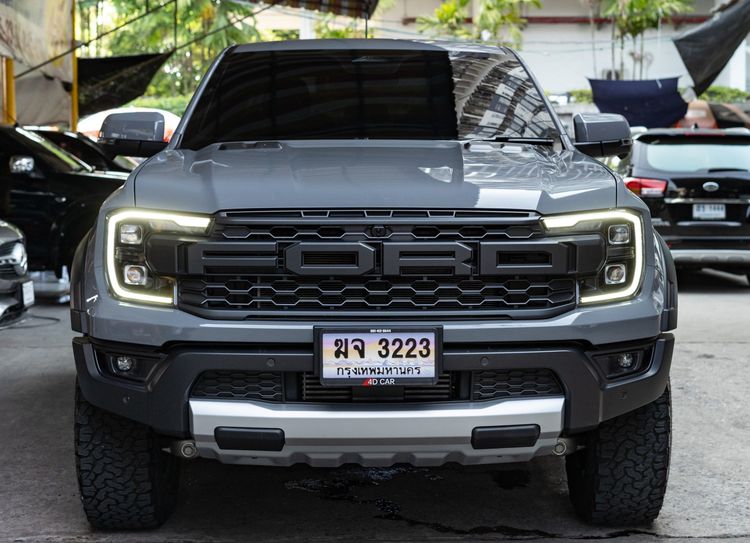 Ford Ranger 2025 Raptor 2.0 Bi-Turbo 4WD Pickup ดีเซล ไม่ติดแก๊ส เกียร์อัตโนมัติ เทา