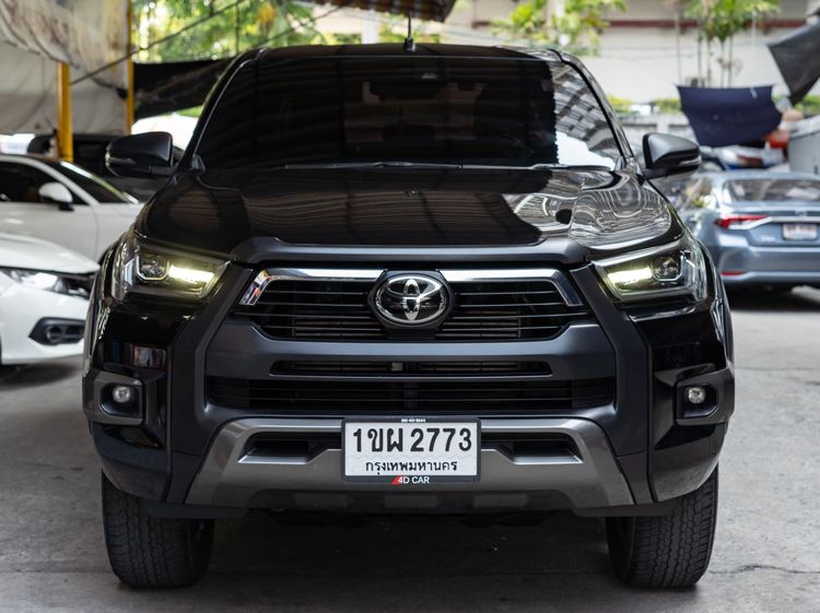 Toyota Hilux Revo 2021 Double Cab Prerunner 2x4 2.4 Rocco Pickup ดีเซล ไม่ติดแก๊ส เกียร์อัตโนมัติ ดำ