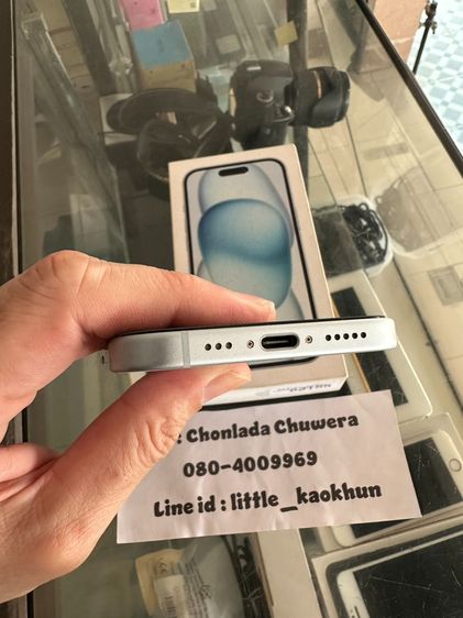 Iphone 15 128Gb Bllue ศูนย์ไทย แบต 84 สภาพสวย ไร้รอย เดิมๆ ครบยกกล่อง (นิคมลำพูน)  รูปที่ 4