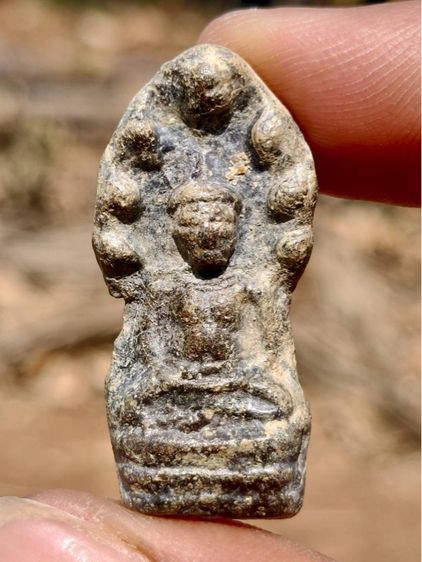 พระนาคปรก พิมเล็ก กรุวัดพระศรีรัตนมหาธาตุ ลพบุรี เนื้อชินเงิน