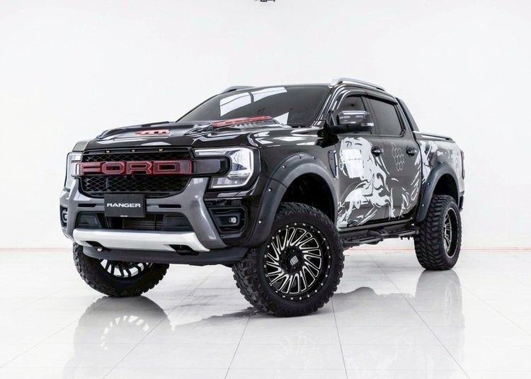 Ford Ranger 2022 2.0 Bi-Turbo Hi-Rider Wildtrak Pickup ดีเซล ไม่ติดแก๊ส เกียร์อัตโนมัติ ดำ