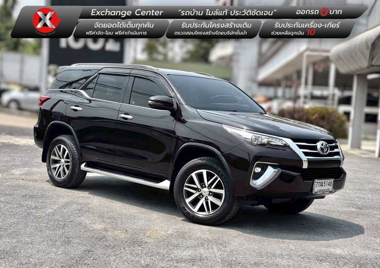 Toyota Fortuner 2018 2.4 V 4WD Utility-car ดีเซล ไม่ติดแก๊ส เกียร์อัตโนมัติ น้ำตาล