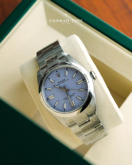 New Rolex Oyster Perpetual 134300 Lavender Dial Oyster Steel 2026 41mm. Fullset  รูปที่ 4