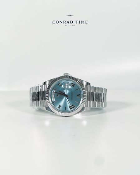New Rolex Day-Date 228236 Ice Blue Dial Platinum President 2026 40mm. Fullset  รูปที่ 7