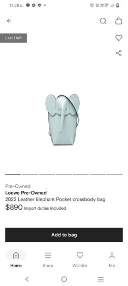 Leather Elephant Pocket Cross body Bag  รูปที่ 6