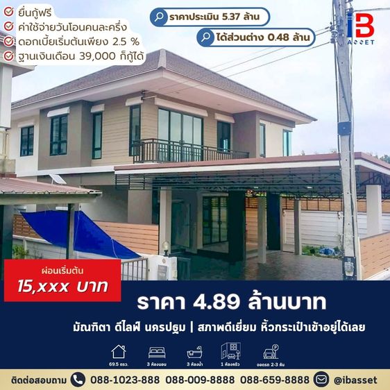 ขายบ้านเดี่ยว มัณฑิตา ดีไลฟ์ สภาพใหม่กริ๊บ วัสดุพรีเมียม พื้นที่ใช้สอยจัดเต็มทุกตารางนิ้ว