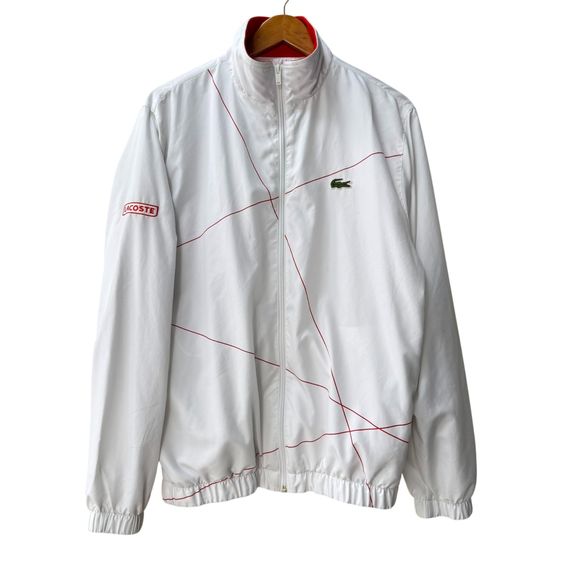 อื่นๆ ขาว แขนยาว เสื้อแจ็คเก็ต Lacoste Tracksuit Jacket Spell Out White L