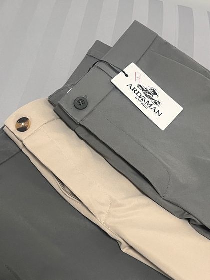 กางเกงขาเต่อผ้าชิโน่ Chino เนื้อผ้า Cotton Premium ผ้ายืดเบาสบาย ความยาว 35“ ทรงกระบอกเล็ก สีเบจ รูปที่ 5