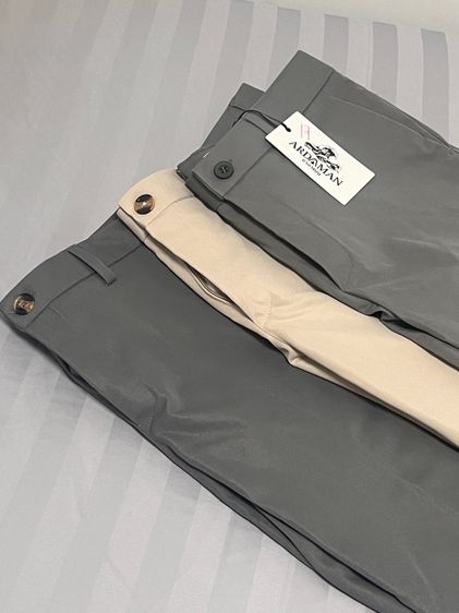 กางเกงขาเต่อผ้าชิโน่ Chino เนื้อผ้า Cotton Premium ผ้ายืดเบาสบาย ความยาว 35“ ทรงกระบอกเล็ก สีเบจ รูปที่ 6
