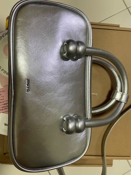 หญิง เงิน อื่นๆ ✨muva bag ของแท้ boston handbag กระเป๋าถือหนังแท้ พร้อมสายสะพาย
