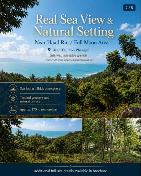 Sea View Chanote Land near Haad Rin  Near Full Moon Area, Koh Phangan รูปที่ 3