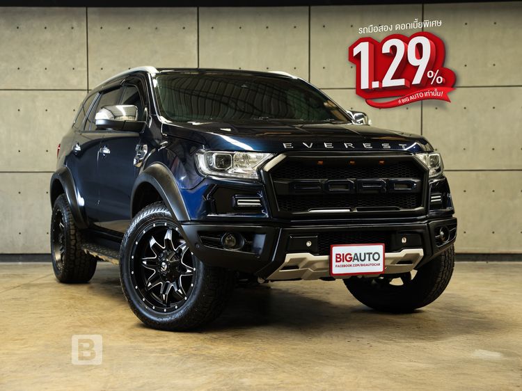 Ford Everest 2022 2.0 Bi-Turbo Titanium+ 4WD Utility-car ดีเซล ไม่ติดแก๊ส เกียร์อัตโนมัติ น้ำเงิน