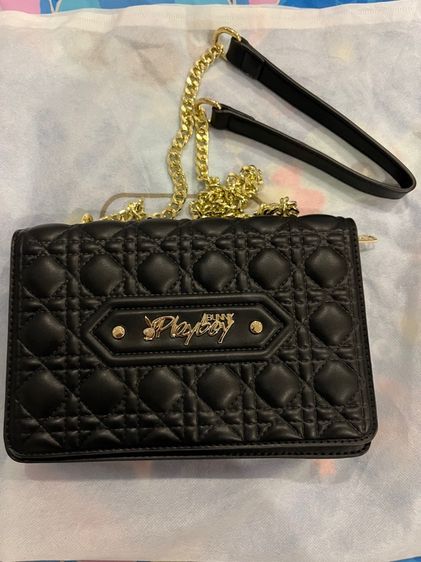 หญิง ดำ หนัง PU กระเป๋าสะพาย Guess มือ2