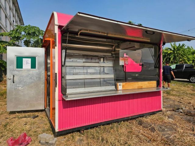 ร้านอาหาร ตู้ขายอาหารพร้อมอุปกรณ์เครื่องครัวสแตนเลส แอร์และระบบไฟ