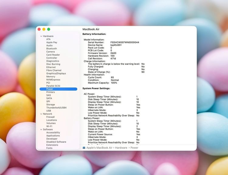 MacBook Air 13.6-inch M4 2025 Ram16GB SSD256GB SkyBlue apple care 29 April 2027  รูปที่ 13