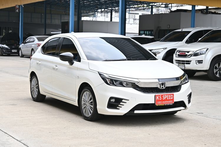 Honda City 2020 1.0 S+ Sedan เบนซิน ไม่ติดแก๊ส เกียร์อัตโนมัติ ขาว รูปที่ 3
