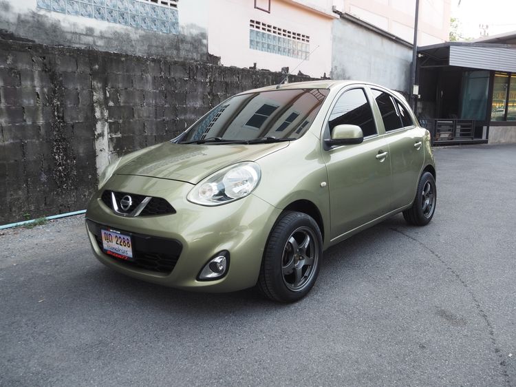 Nissan March 2015 1.2 EL Sedan เบนซิน ไม่ติดแก๊ส เกียร์อัตโนมัติ เขียว รูปที่ 2